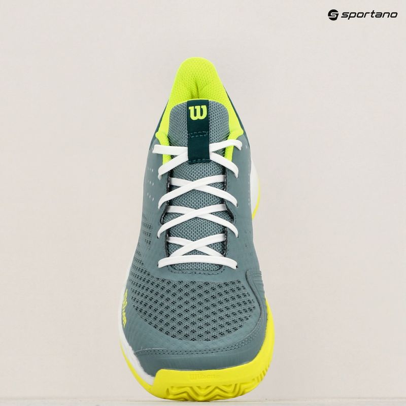 Wilson Kaos Stroke 2.0 men's tennis shoes stormy sea/deep teal/safety yellow 13