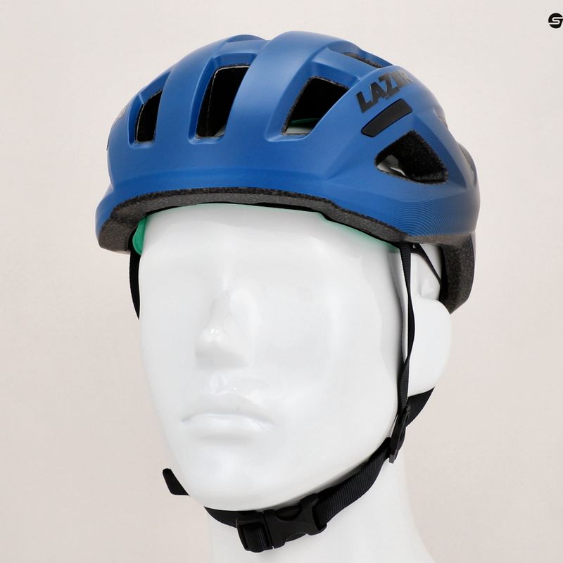 Lazer Tonic KinetiCore matte blue/black bicycle helmet 9