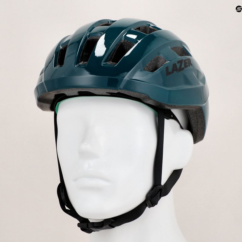 Lazer Tempo KinetiCore dark green bicycle helmet 8