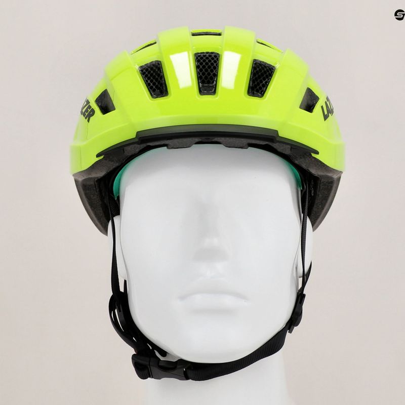 Lazer Codax KinetiCore + net flash yellow bicycle helmet 8