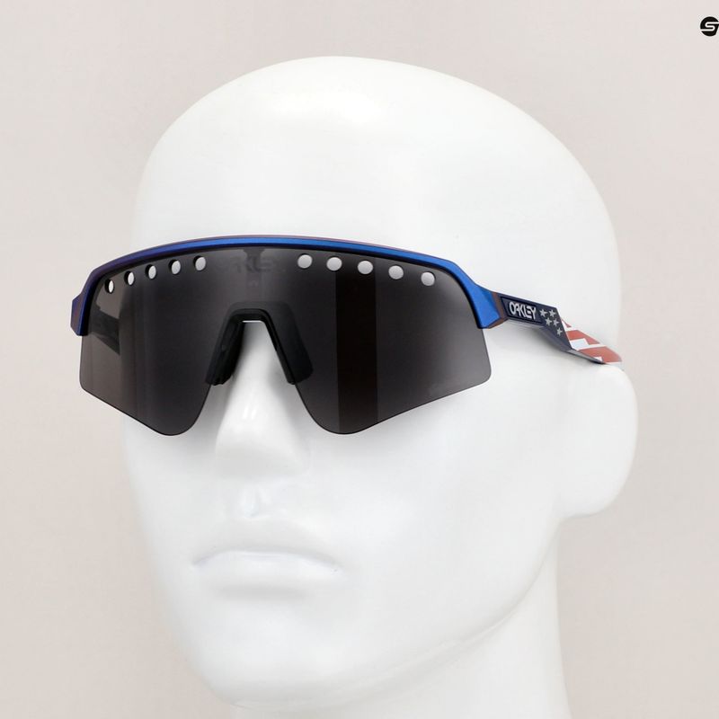 Oakley Sutro Lite Sweep Troy Lee Designs blue colourshift/prizm grey sunglasses 6