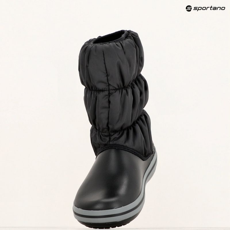 Women's Crocs Winter Puff black/charcoal snow boots 9