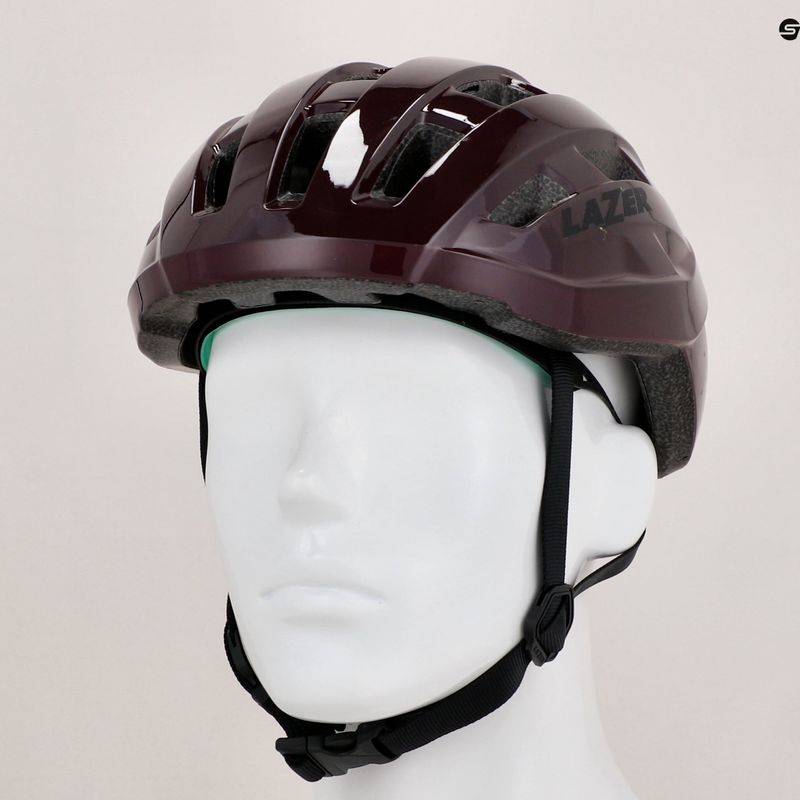 Lazer Tempo KinetiCore cosmic berry bicycle helmet 8