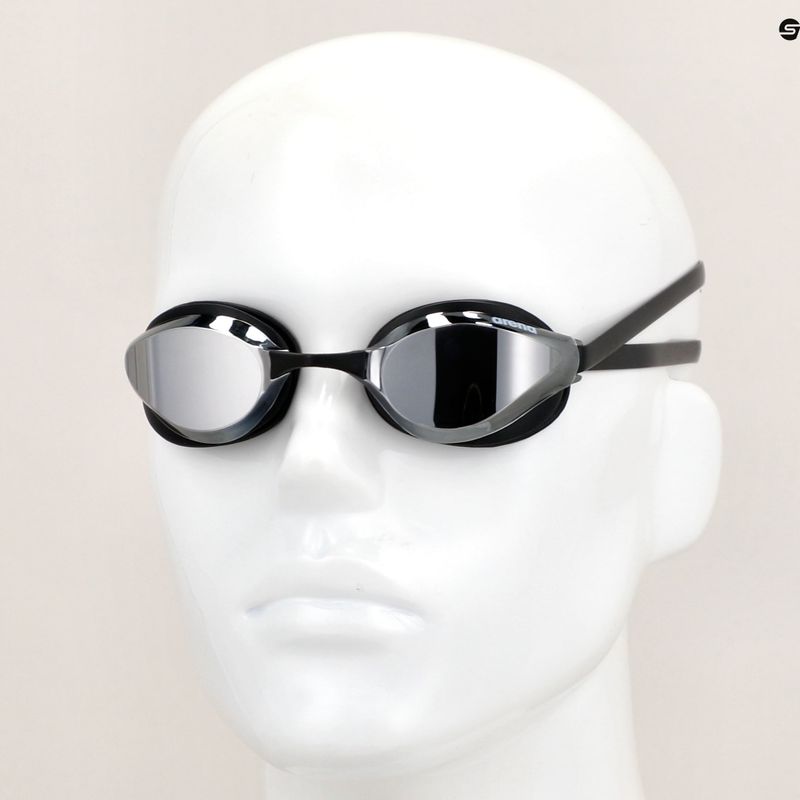 Arena Python Mirror silver/black swimming goggles 8