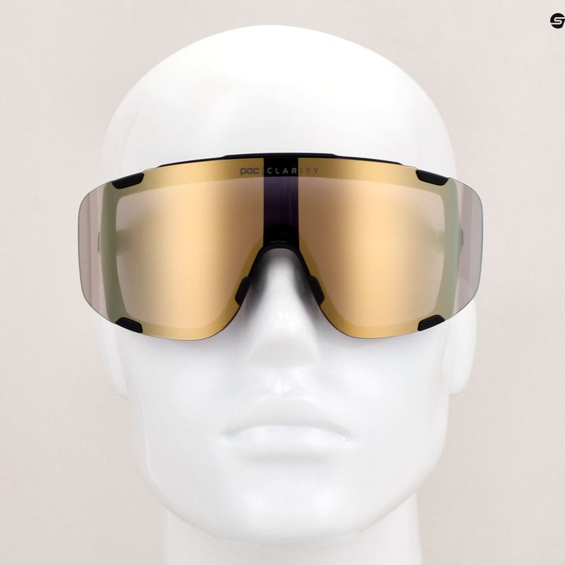 POC Devour uranium black/clarity road/partly sunny gold sunglasses 11