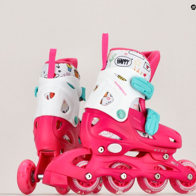 HUMBAKA Starjet LED children's roller skates 3in1 pink 32