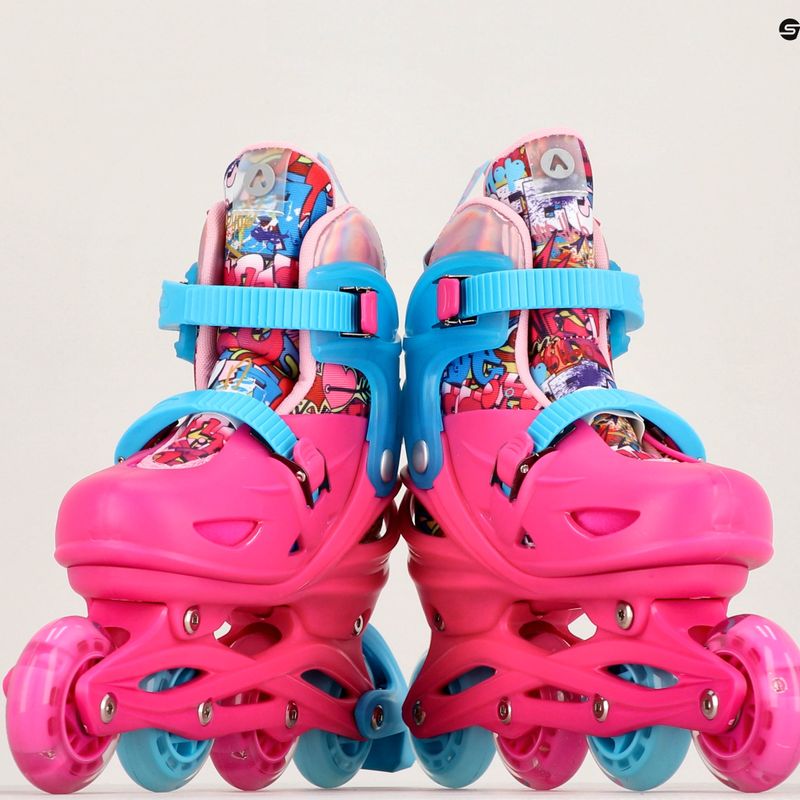 Children's ATTABO Turbojet LED roller skates pink 24