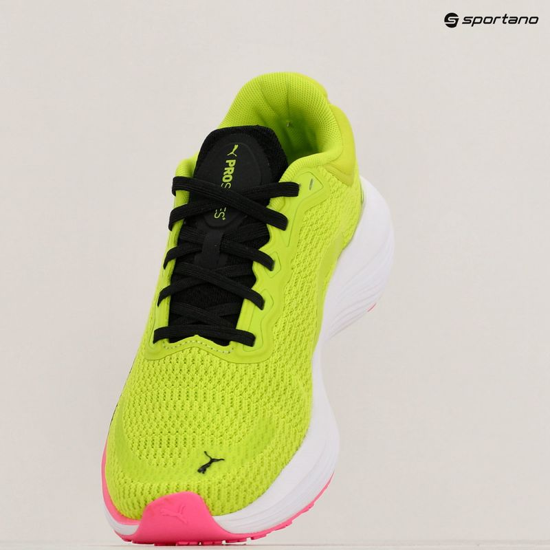 PUMA Scend Pro lime pow/poison pink/puma white running shoes 9