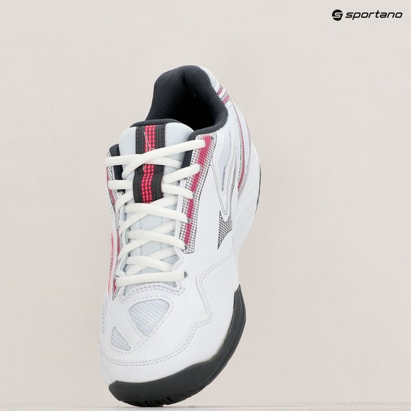 Women's tennis shoes Mizuno Break Shot 4 AC white / pink tetra / turbulence 9