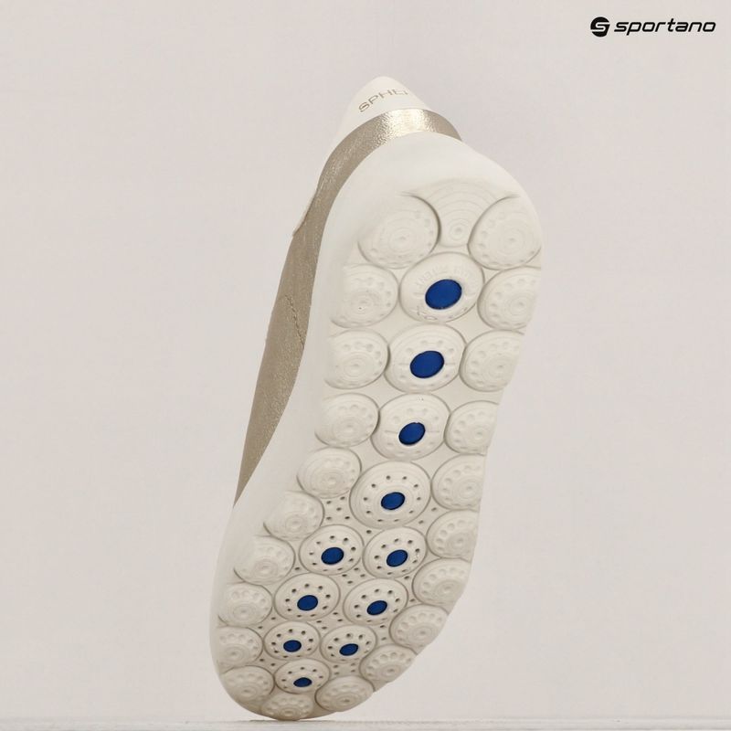 Geox Spherica EC4.1 gold/optic white women's shoes 10