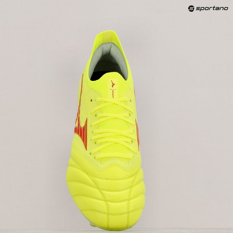 Mizuno Morelia Neo IV Β Japan Mix safety yellow/flery coral 2/safety yellow men's football boots 9