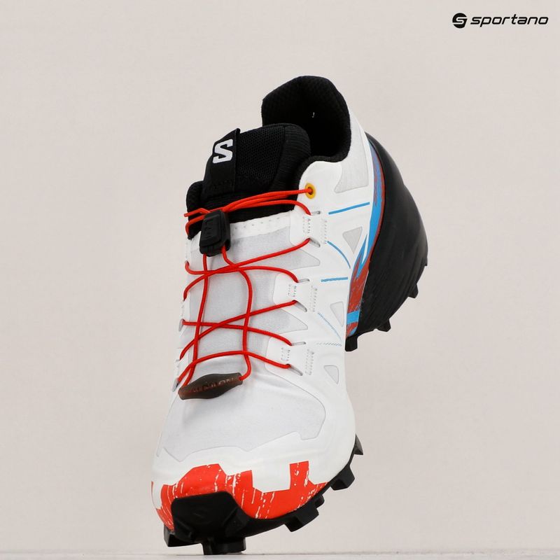 Salomon Speedcross 6 women's running shoes white/black/fiery red 11