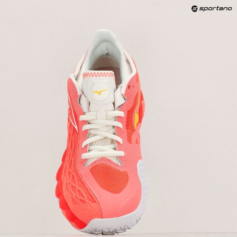 Women's tennis shoes Mizuno Wave Enforce Tour CC candy coral/snow white/neon flame 9