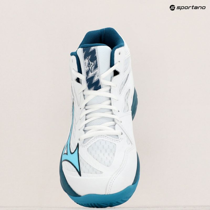 Men's volleyball shoes Mizuno Thunder Blade Z Mid white/sailor blue/silver 9
