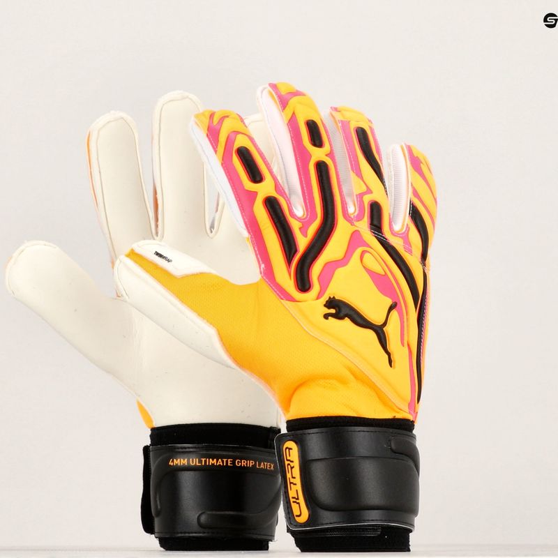 PUMA Ultra Pro RC goalkeeper gloves sunset glow/sun stream/puma black 7