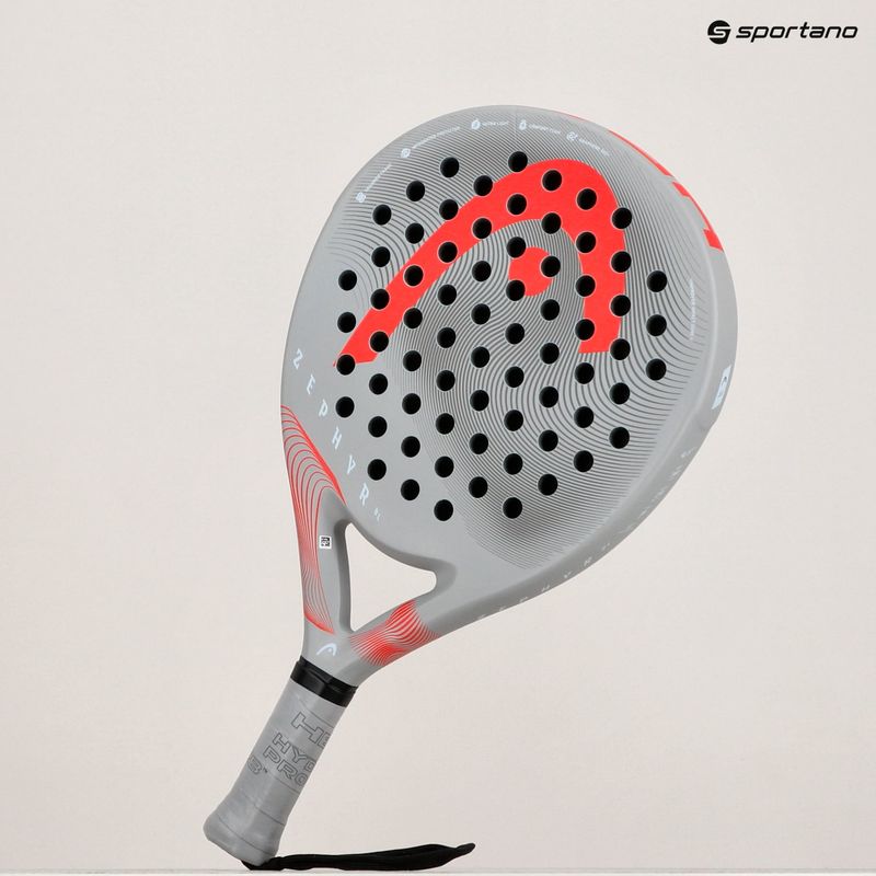 HEAD Zephyr UL 2023 grey/red padel racket 8