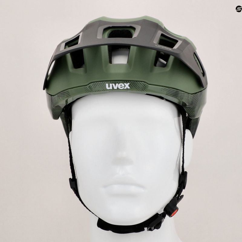 UVEX React MIPS bike helmet moss green/black matt 12