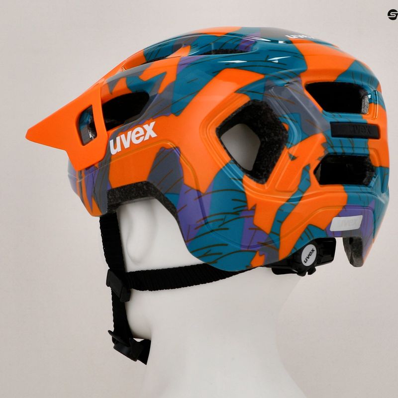 Children's bike helmet UVEX React Jr papaya camo 8