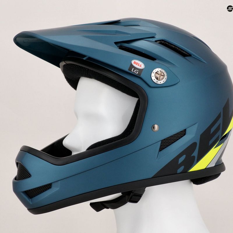 Bell Sanction matte blue/hi-viz bicycle helmet 11