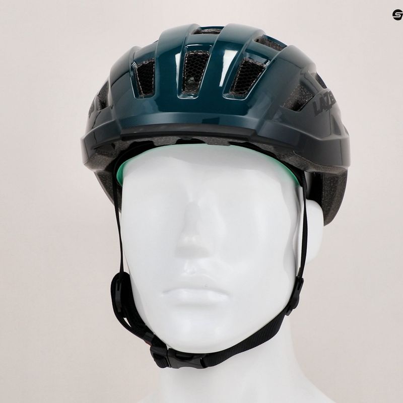 Lazer Codax KinetiCore + net dark green/black bicycle helmet 8