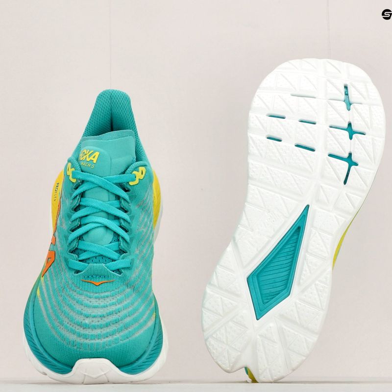 Women's running shoes HOKA Mach 5 blue/yellow 1127894-CEPR 12