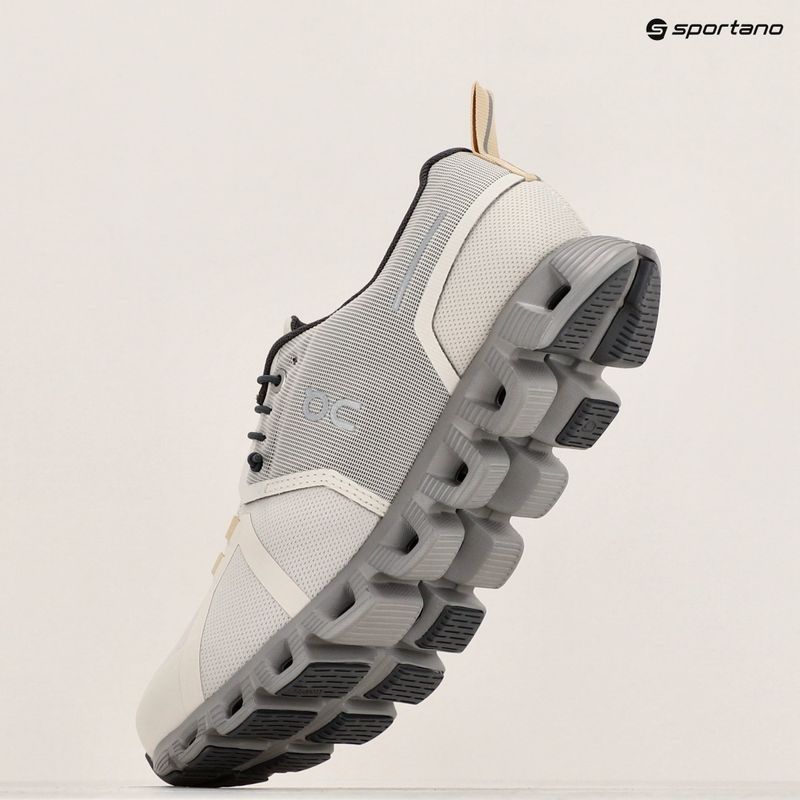 Women's On Running Cloud 5 Waterproof pearl/fog running shoes 16