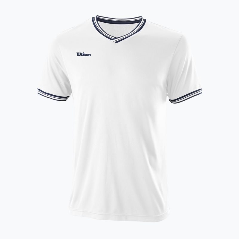 Men's Wilson Team II High V-Neck Tennis Shirt white WRA794102