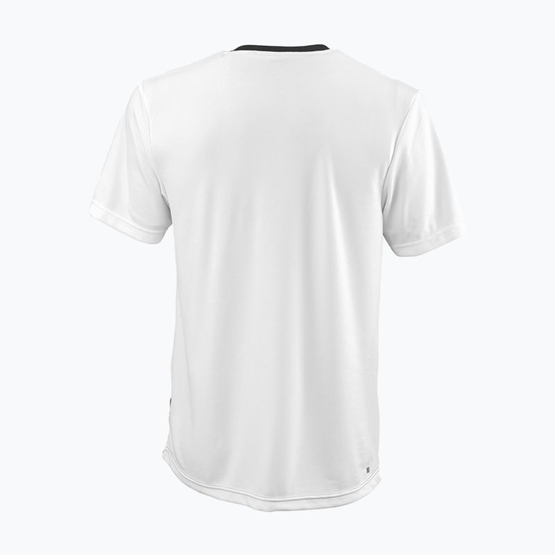 Men's tennis shirt Wilson Team II Crew white and black WRA794001 2