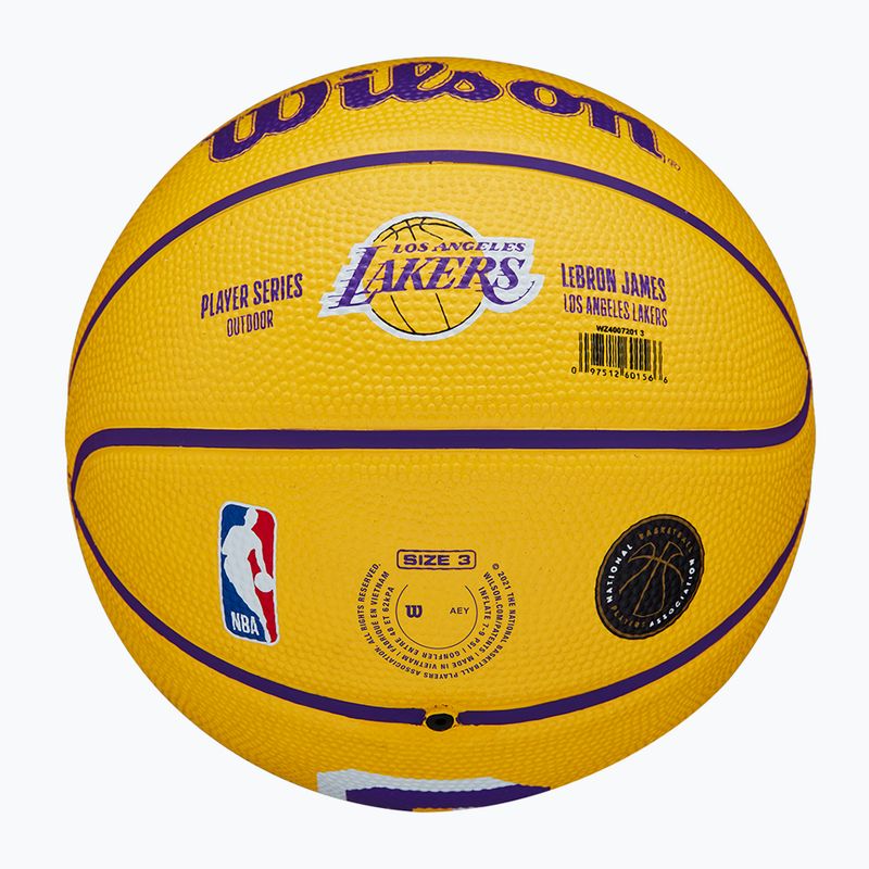 Wilson NBA Player Icon Mini Lebron basketball WZ4007201XB3 size 3 6