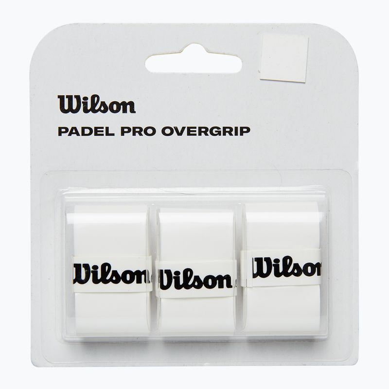 Wilson Padel Pro Overgrip padel racket wraps 3 pcs white. 2