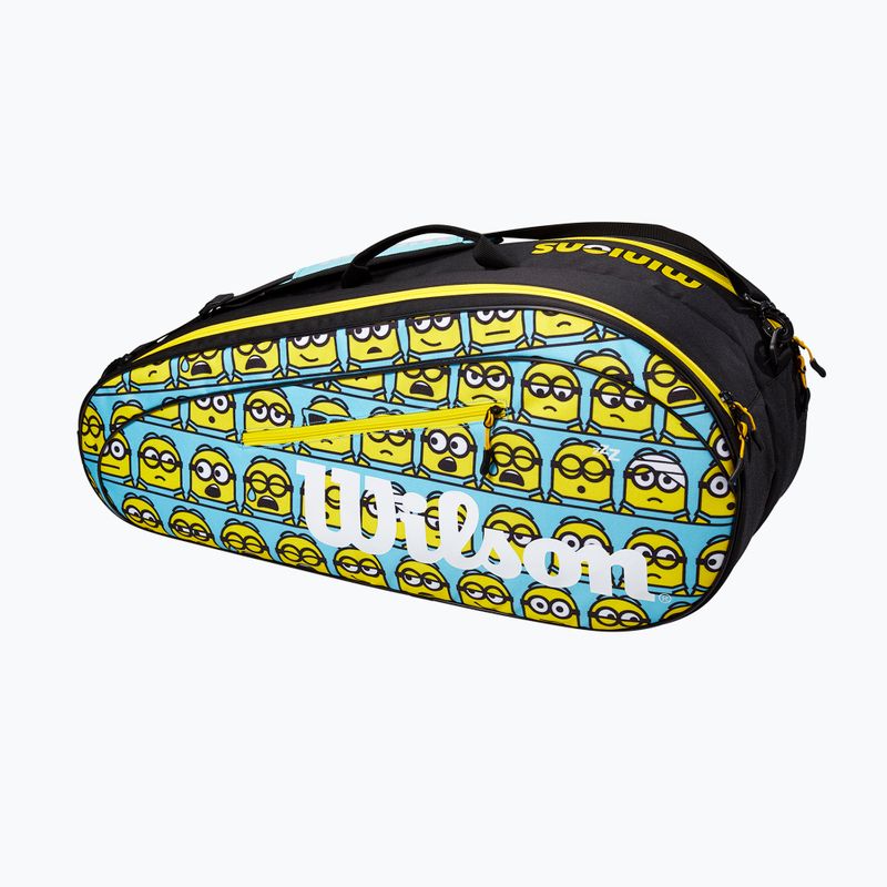 Children's tennis bag Wilson Minions 2.0 Team 6 Pack blue yellow black 7