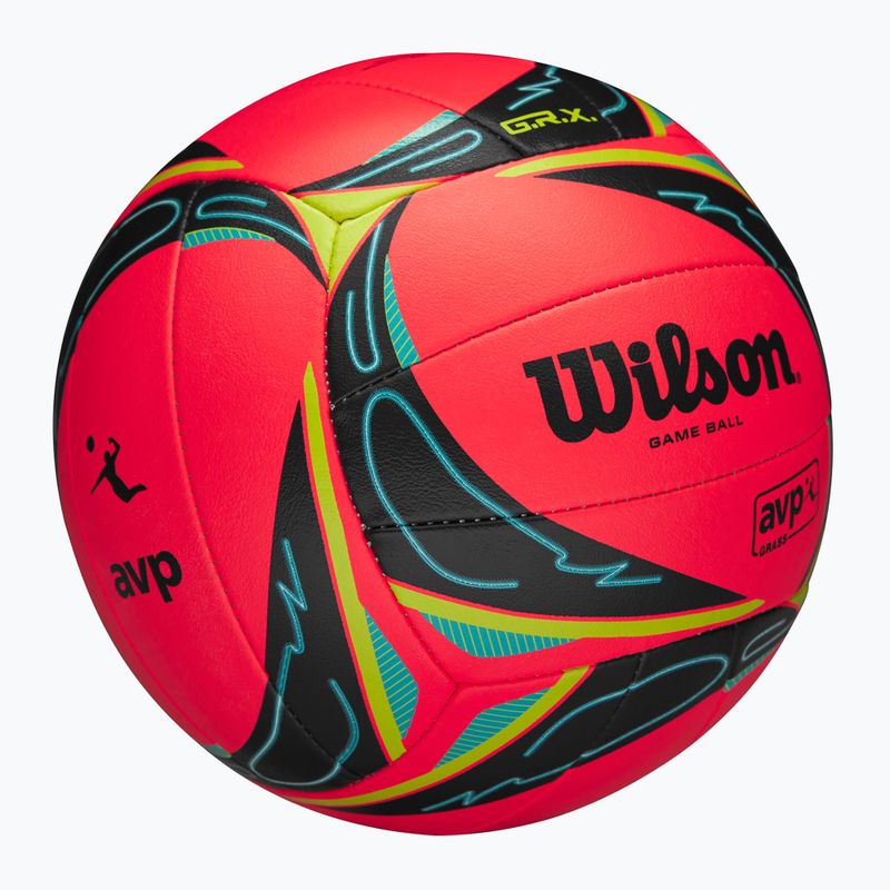 Beach/grass volleyball Wilson AVP GRX Grass Game Ball red size 5 2