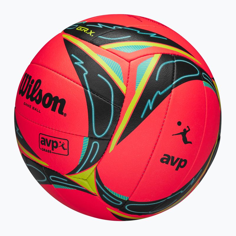 Beach/grass volleyball Wilson AVP GRX Grass Game Ball red size 5 3