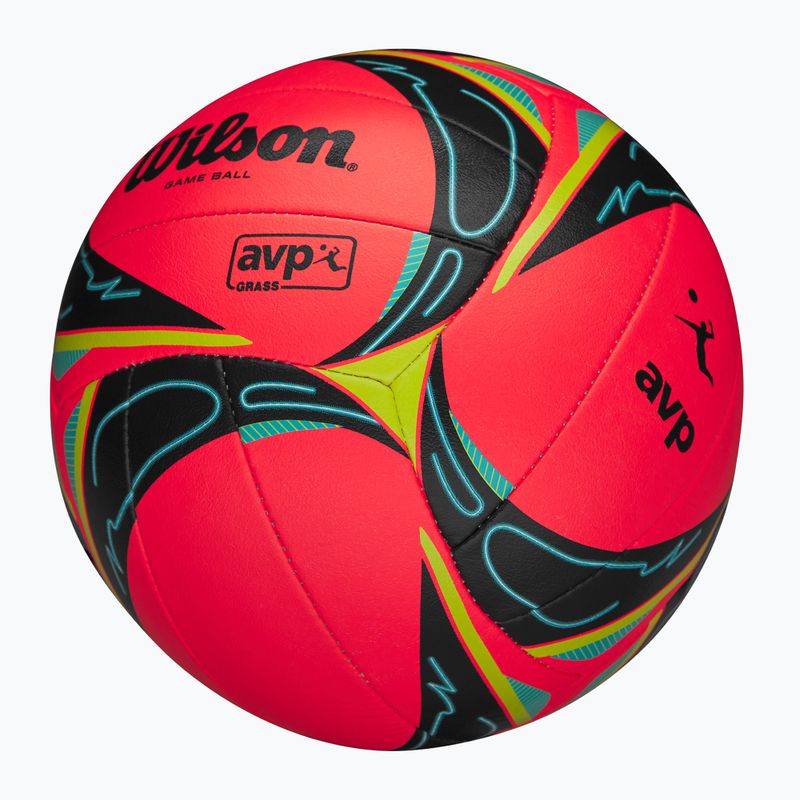 Beach/grass volleyball Wilson AVP GRX Grass Game Ball red size 5 5
