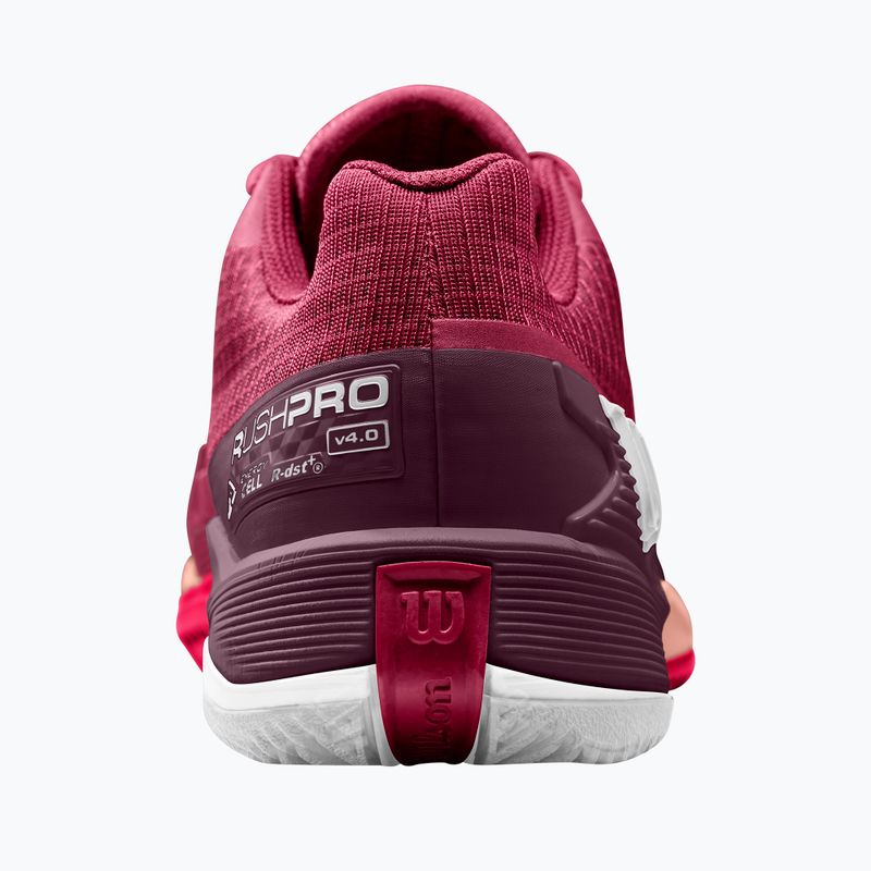 Women's tennis shoes Wilson Rush Pro 4.0 Clay beet red/white/tropical peach 7