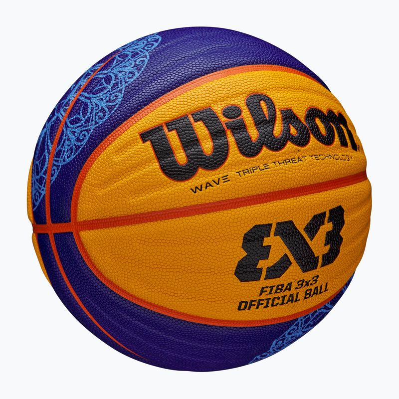 Wilson Fiba 3x3 Game Ball Paris Retail basketball 2024 blue/yellow size 6 4