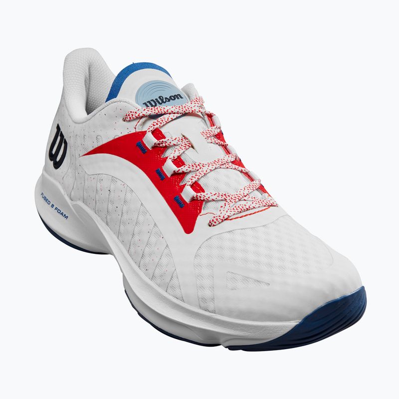 Men's padel shoes Wilson Hurakn Pro white/wilson red/deja vu blue 8