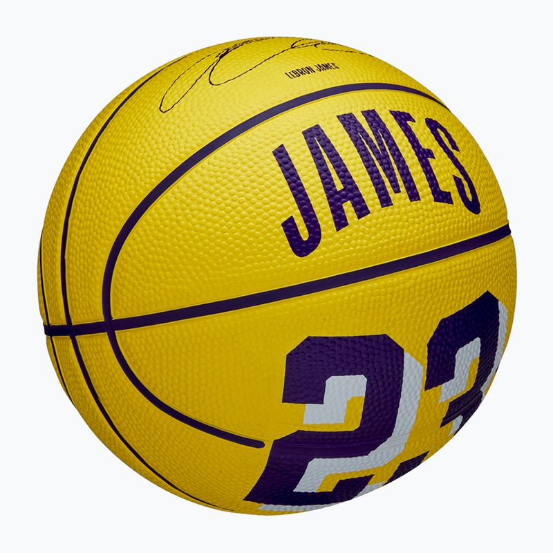 Wilson NBA Player Icon Mini Lebron yellow size 3 children's basketball 2