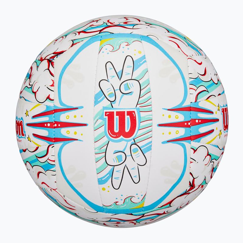 Wilson Graffiti Peace volleyball white/blue size 5 3