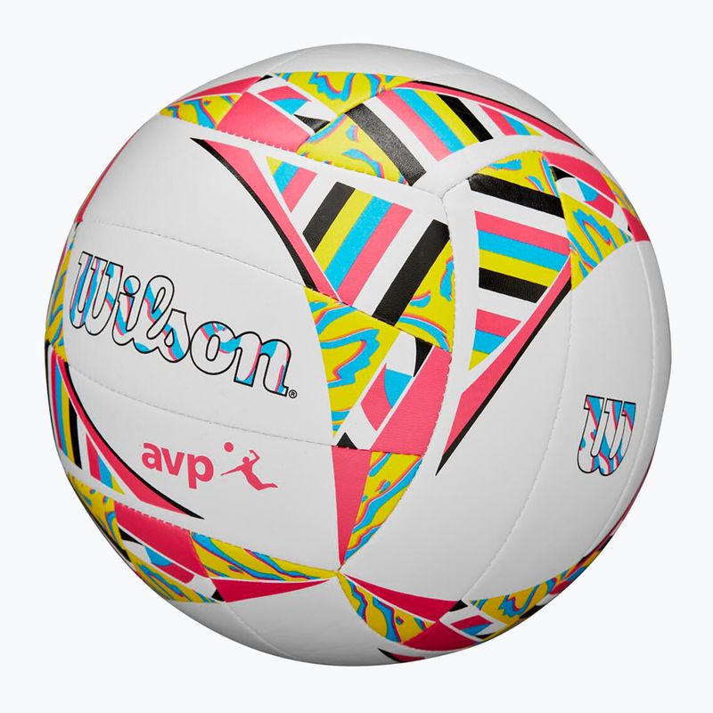 Beach volleyball Wilson AVP Movement white/pink/yellow size 5 4