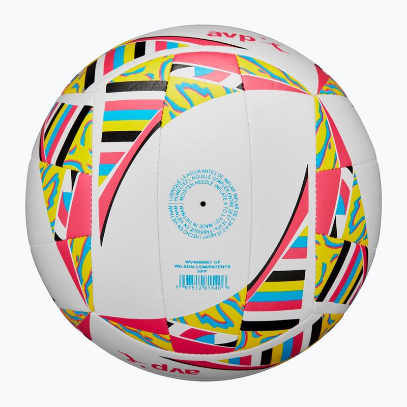 Beach volleyball Wilson AVP Movement white/pink/yellow size 5 6
