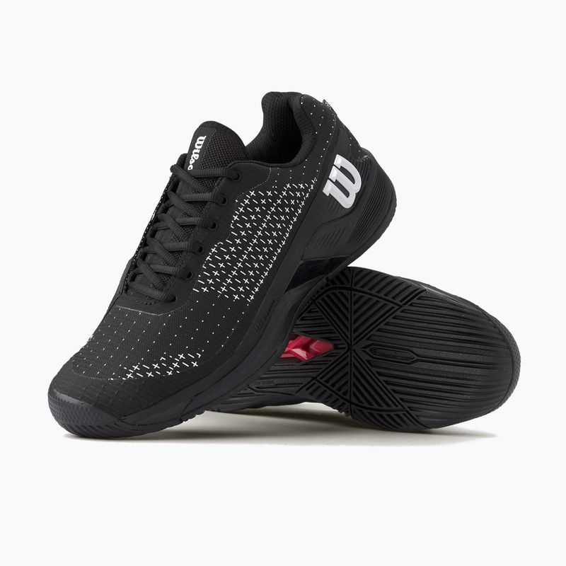 Men's tennis shoes Wilson Rush Pro Extra Duty black/ black/ white 18