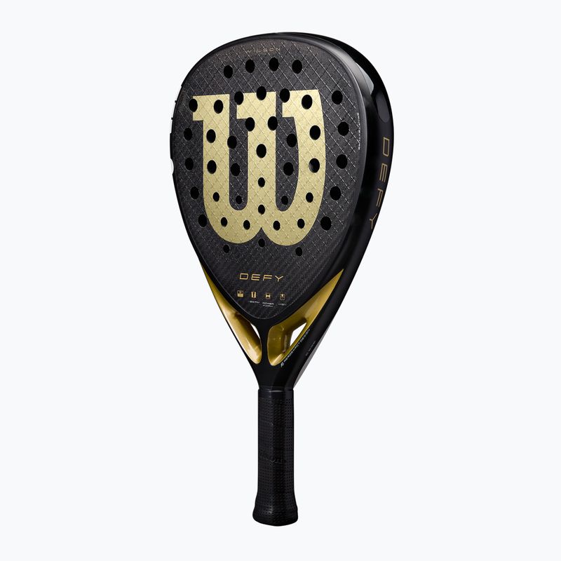 Padel racket Wilson Defy V1 black/ gold 3