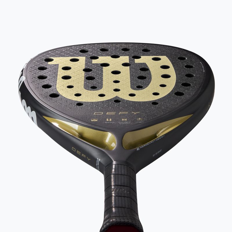 Padel racket Wilson Defy V1 black/ gold 4