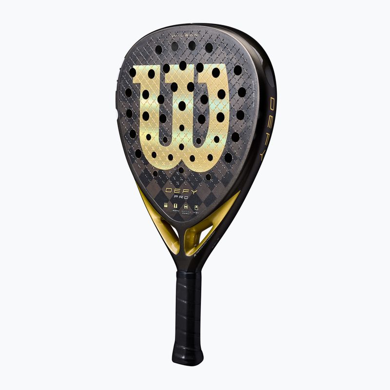 Padel racket Wilson Defy Pro V1 black/ gold 3