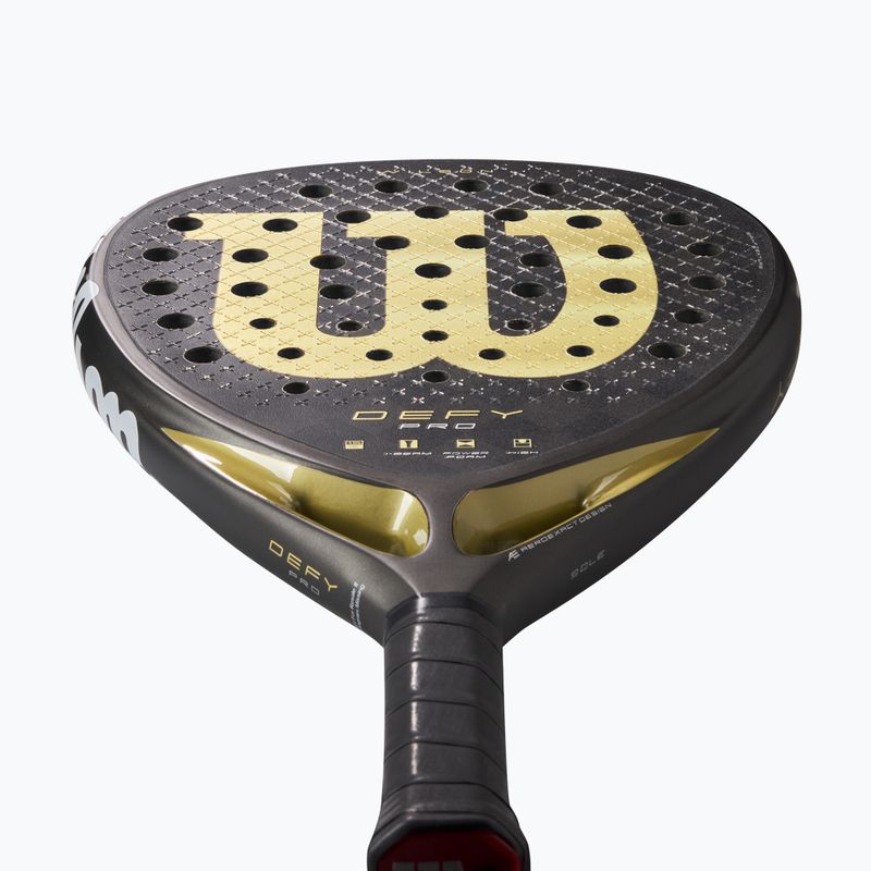 Padel racket Wilson Defy Pro V1 black/ gold 4