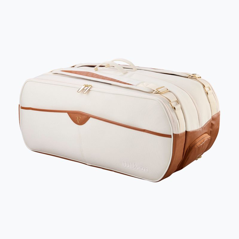 Tennis bag Wilson Roger Federer Lawn Tournament 15Pk cream