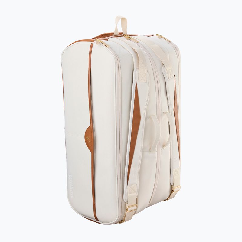 Tennis bag Wilson Roger Federer Lawn Tournament 15Pk cream 2
