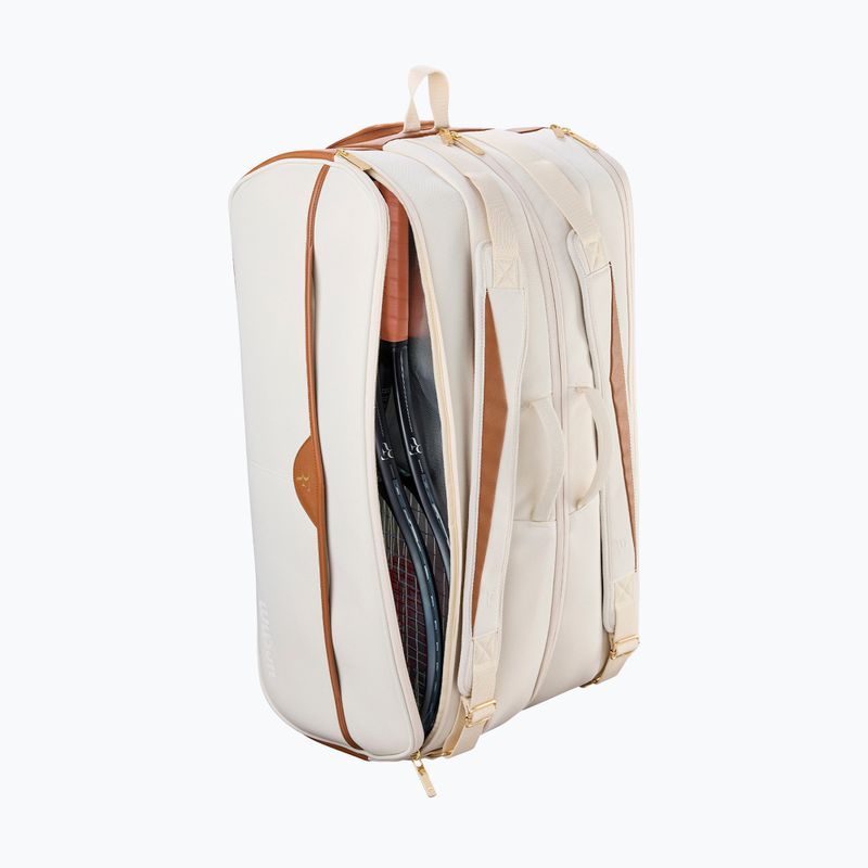Tennis bag Wilson Roger Federer Lawn Tournament 15Pk cream 3