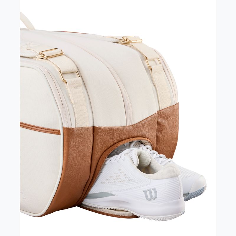 Tennis bag Wilson Roger Federer Lawn Tournament 15Pk cream 4